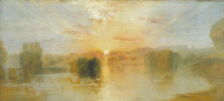 Lake - Petworth - Sunset; Ukázková studie - 1828