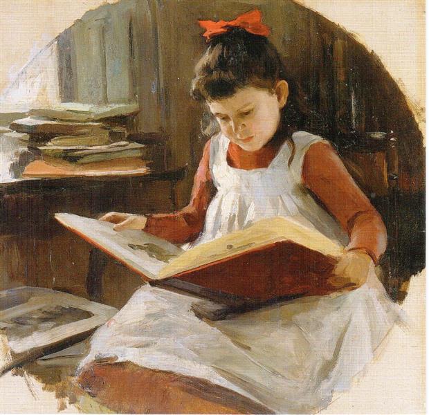 Portræt af datter Raisya - 1899