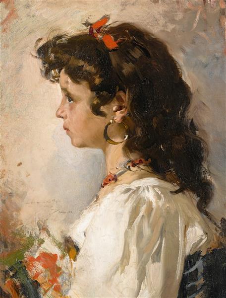 Italienischer Mädchenkopf - 1886