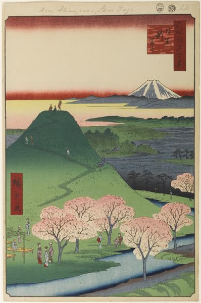 24. Neues Fuji in Meguro - 1857