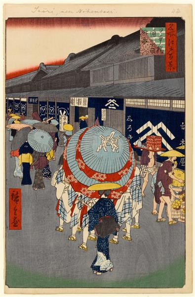 44. Widok ulicy Nihonbashi Itchōme - 1857