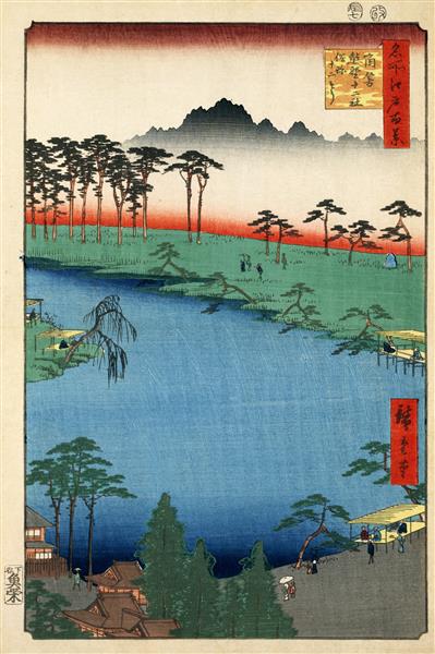 50 (64) Sanktuarium Kumano Jūnisha w Tsunohazu - Znane jako Jūnisō - 1857