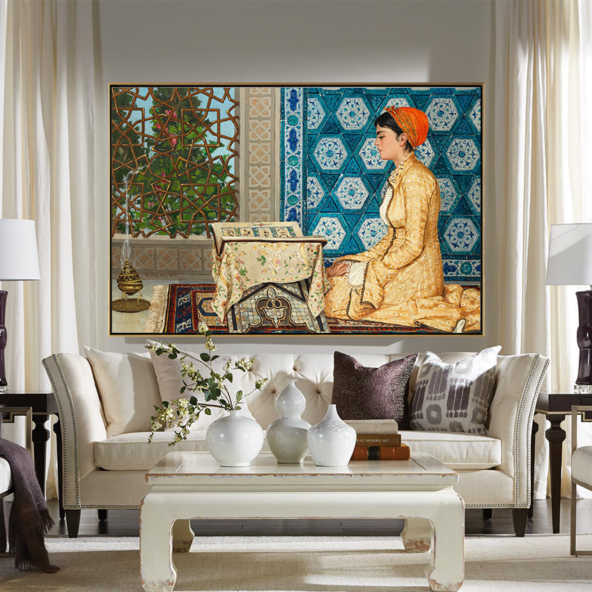 Ragazza che recita il Corano - 1880