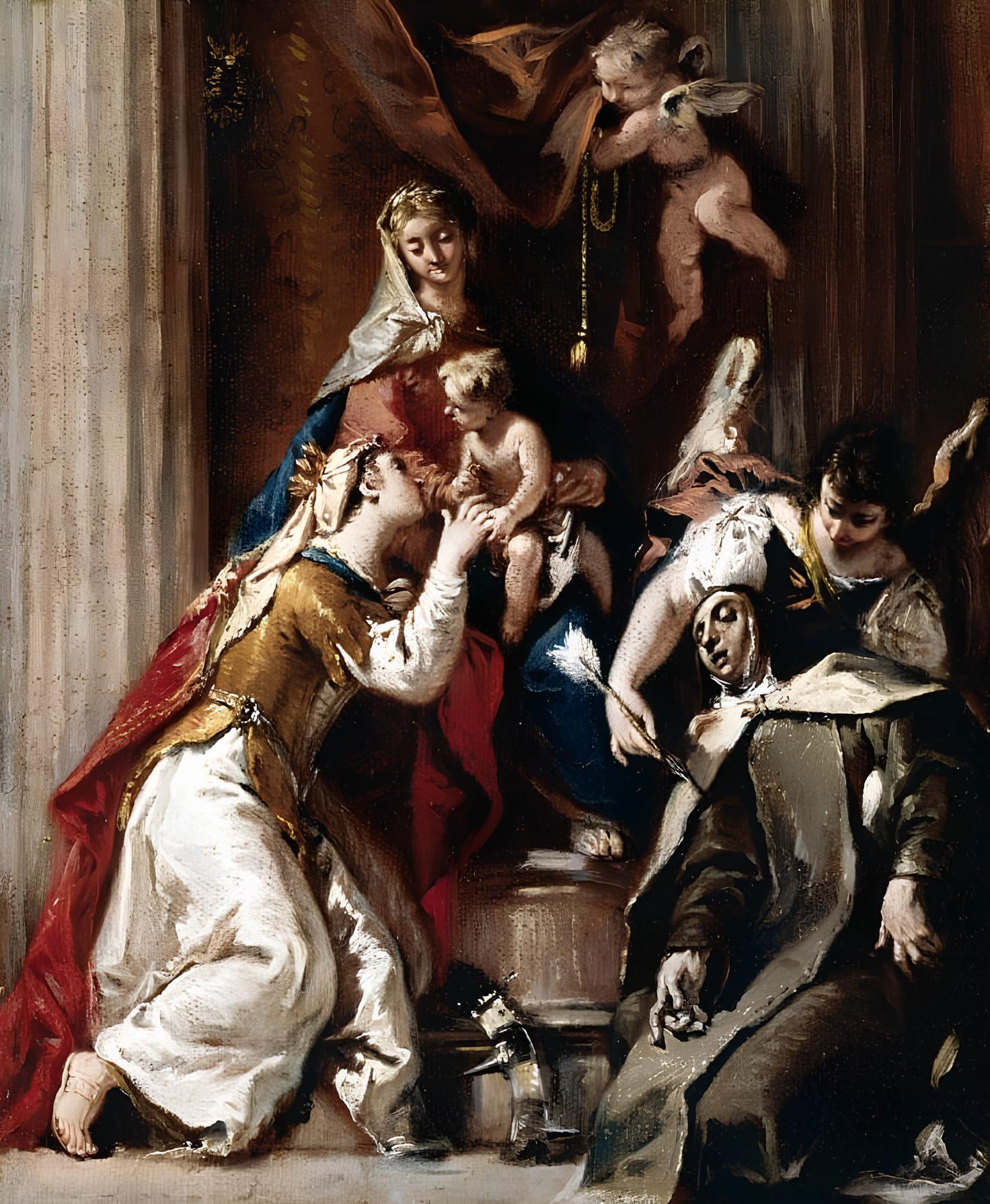 Matrimonio mistico di Santa Catalina con San Teresa