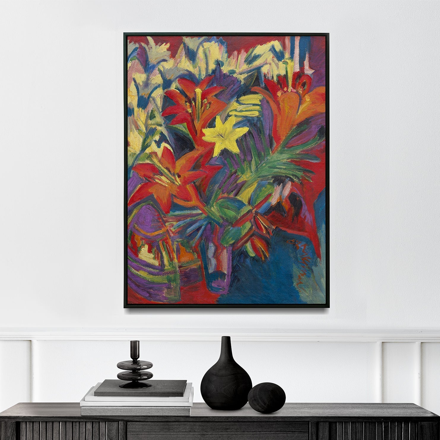 Naturaleza muerta con lirios