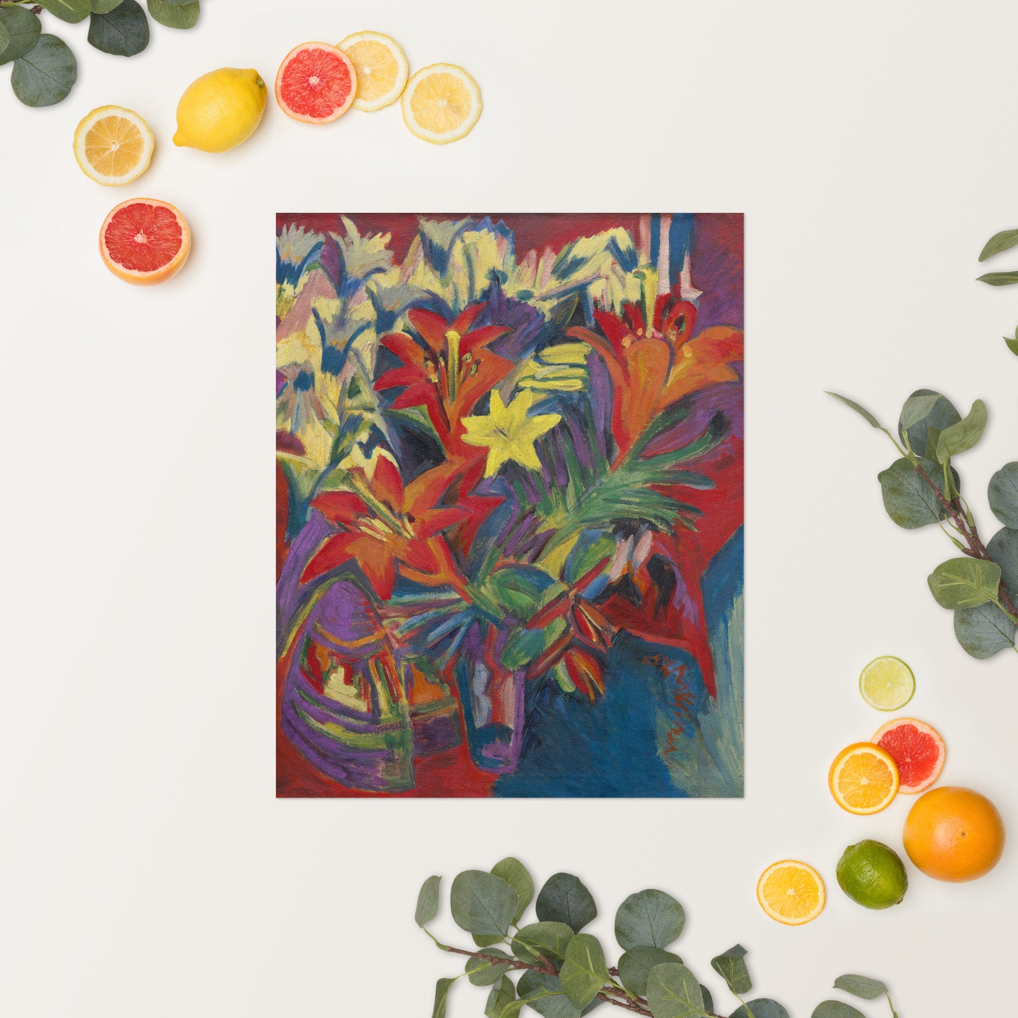 Nature bruit avec des lys