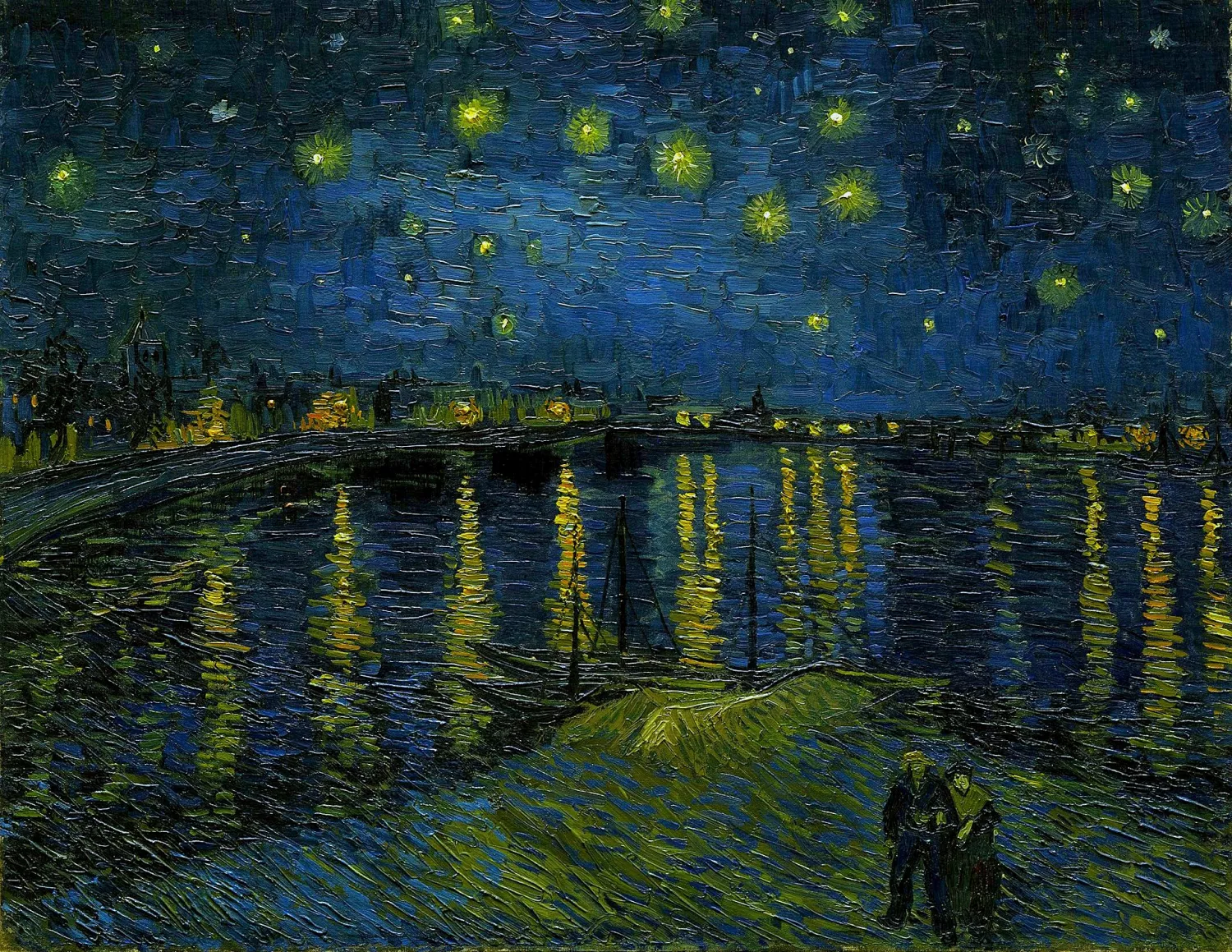 Sternennacht über dem Rhône