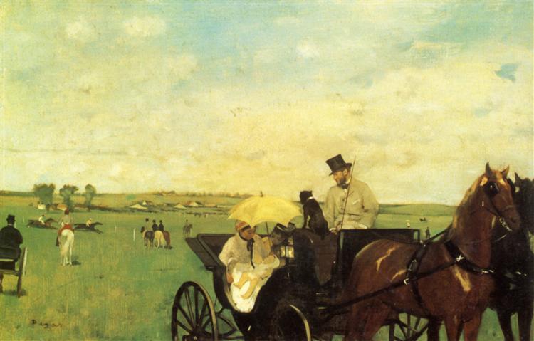 Une voiture dans les courses - 1872
