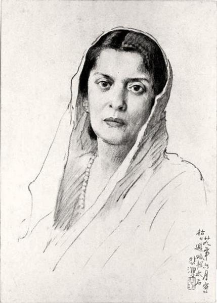 Un portret al unei doamne indiene. - 1940