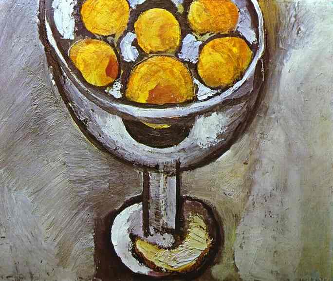 A vase with oranges 1916