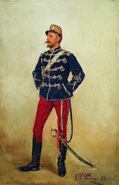 En ung man i militär uniform - 1873