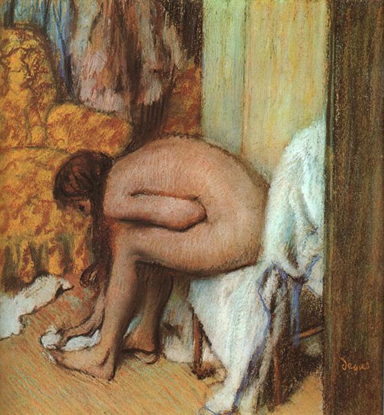 Depois do banheiro (mulher secando o pé esquerdo) - 1886