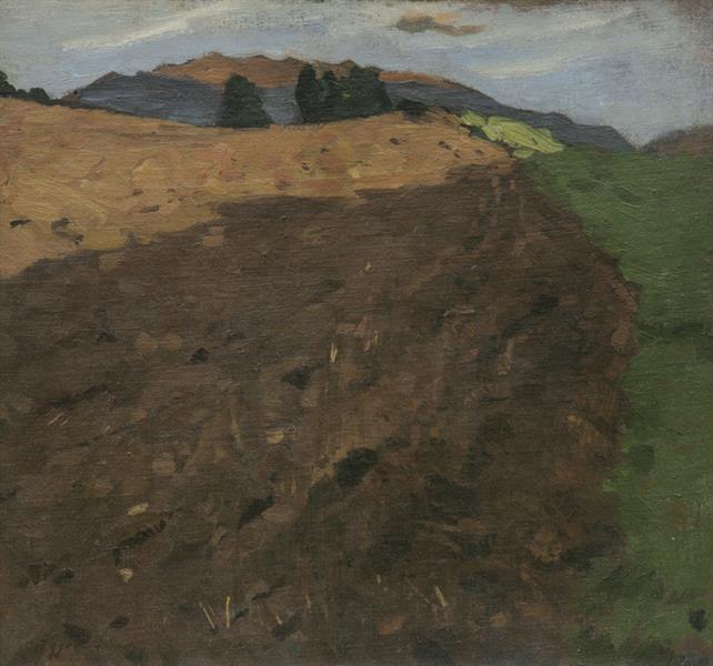 Tyroleale Landschaft. Studie zur Aussaat - 1903