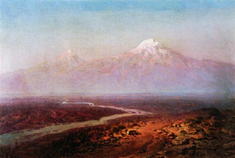 Araks River und Ararat - 1875