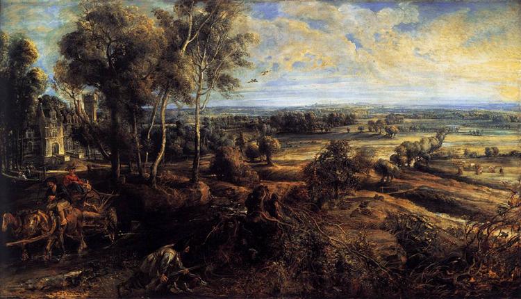 Herbstlandschaft mit Blick auf Het Steen - 1635