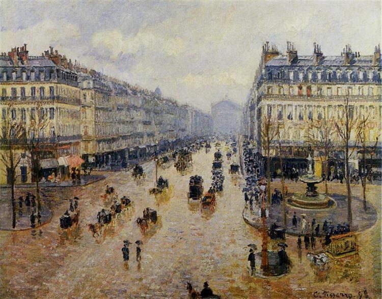 Effet Pluie Avenue De L'Opéra - 1898