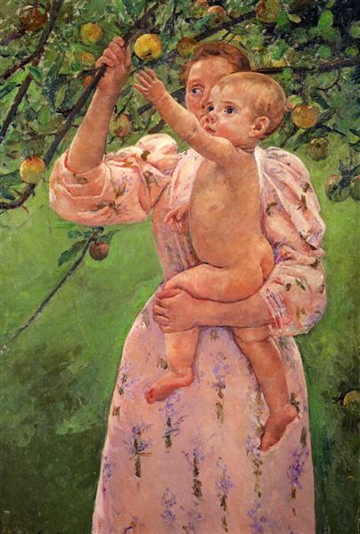 Vauva saavuttaa omenan - 1893