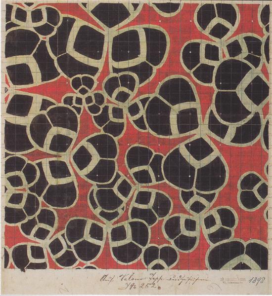 Interiérové textilie Backhausenu pro hotel Bristol v Bolzanu - 1898