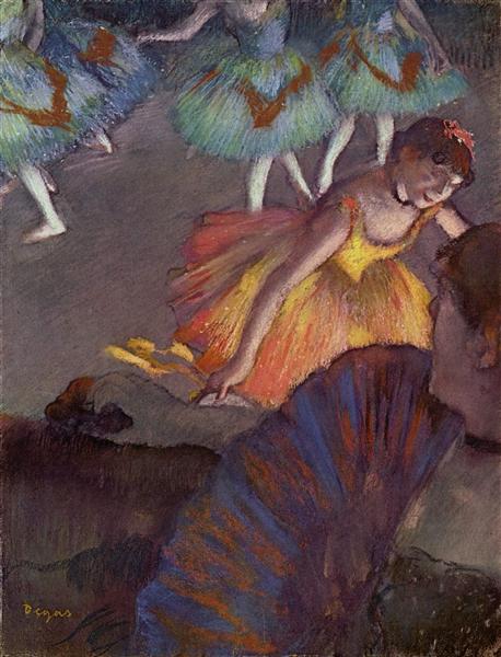 Ballerine et dame avec fan - 1885