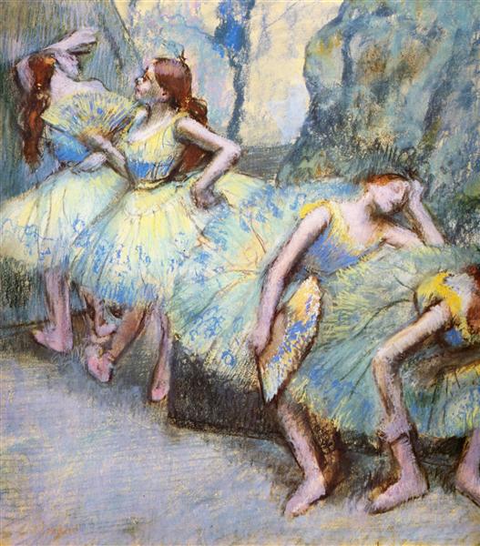 Ballettdansere mellom stativer - 1900