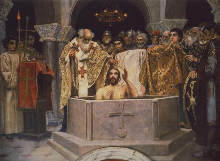 Prens Vladimir Vaftiz - Kiev'deki Vladimir Katedrali Parçası - 1893