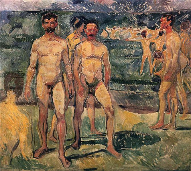Hombres Bañándose - 1907