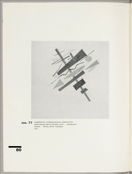 Kombine Suprematist Kompozisyon. (Metal seslerinin hissi - dinamik) (soluk - metalik renk) - 1927