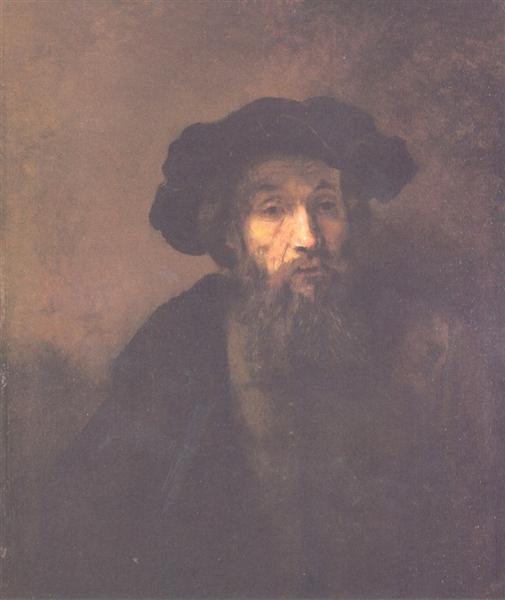 Parrakas mies, jolla on beretti - 1655