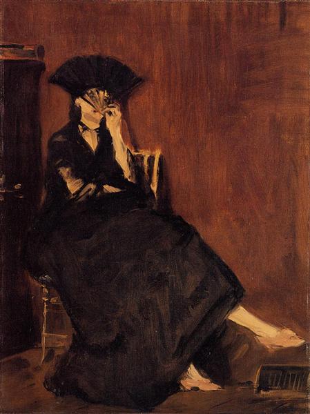 Berthe Morisot con un fan - 1872