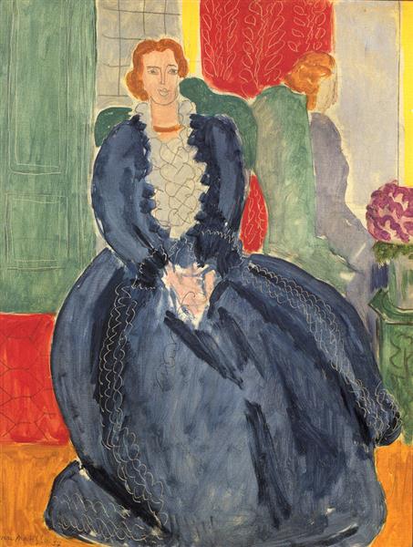 Blue dress reflected in a mirror 1937