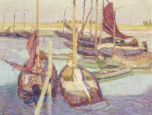 Fartyg i en hamn