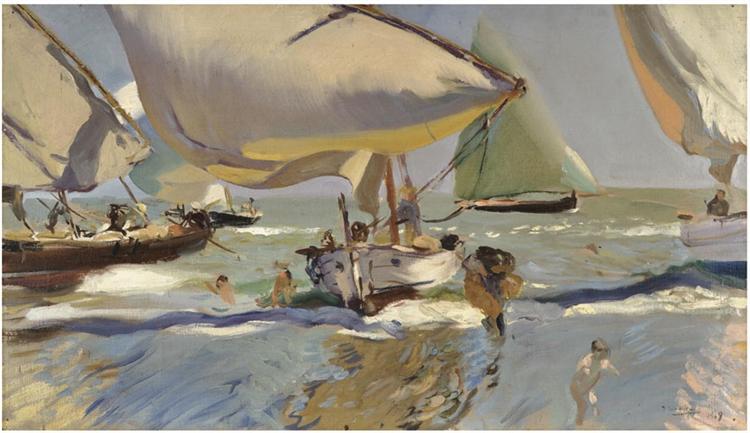 Skip på stranden - 1909