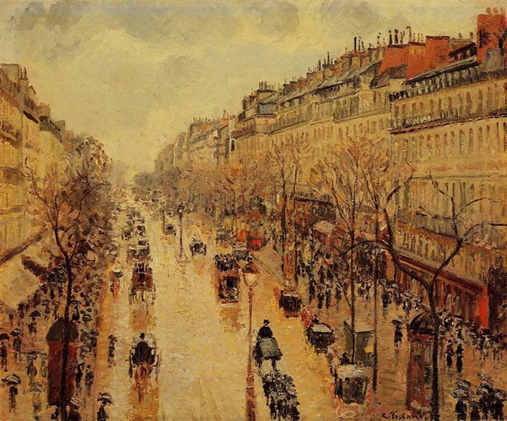 Eftermiddag ved Montmartre Boulevard - I regnen - 1897