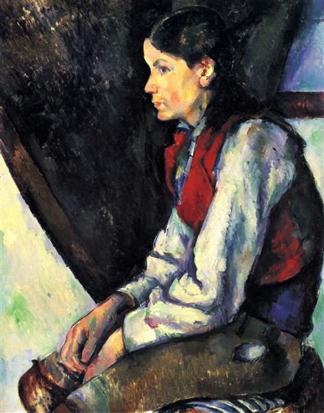 Barn med rød vest - 1890