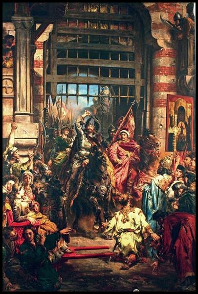 Bolelao El Valiente avec Svatopolk à la porte d'or de Kyiv - 1883