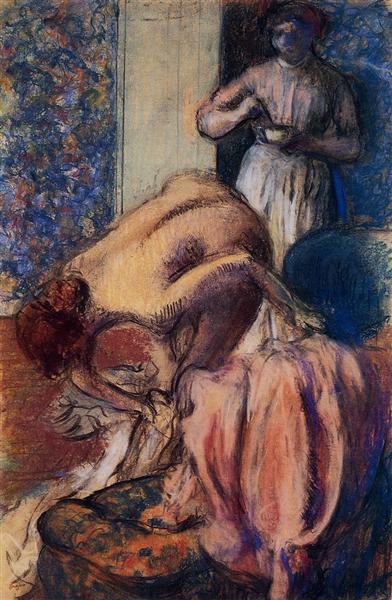 Petit déjeuner après salle de bain - 1894