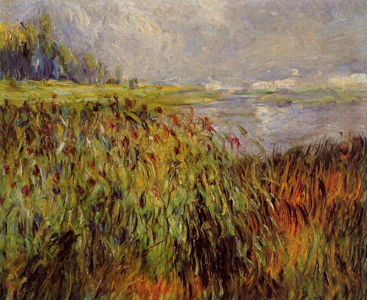 Schilfrohre am Ufer der Seine - 1874