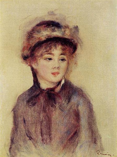 Buste des femmes avec chapeau - 1881
