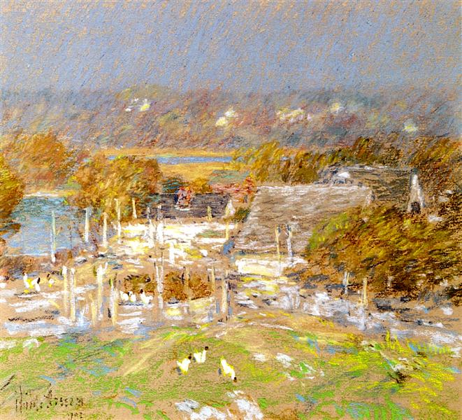 Patio De Pollos En La Parte Trasera De La Casa Holley - 1902