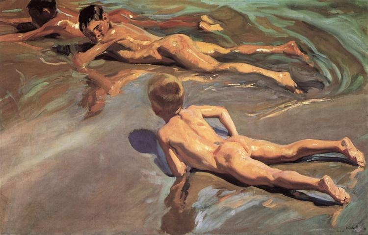 Děti na pláži - 1910