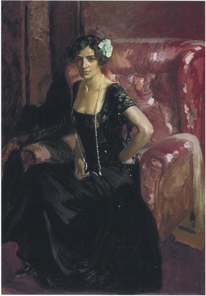 Clotilde avec une robe de nuit - 1910