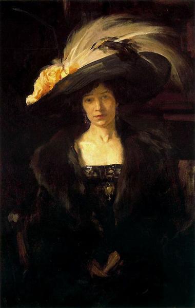 Clotilde avec un chapeau