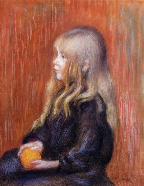 Coco tenant une orange - 1904