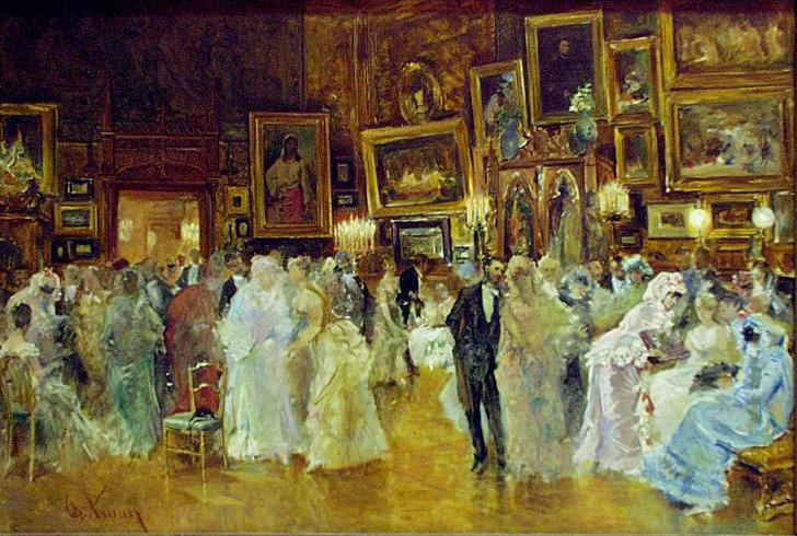 Costume party in the workshop - 1885