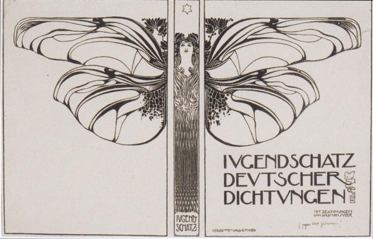 Konstrukce krytí pro německé pečeti Ewart Felicie Jugendschatz - 1897