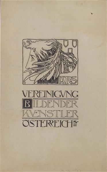 Obal návrh první publikace Asociace umělců Rakouska Secession - 1897