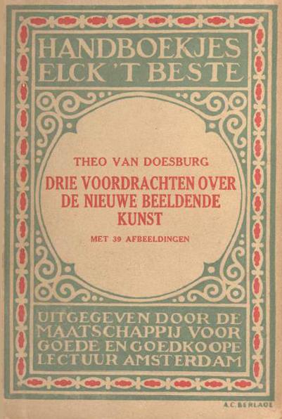 Obal „Tři konference o novém umění“ - 1919