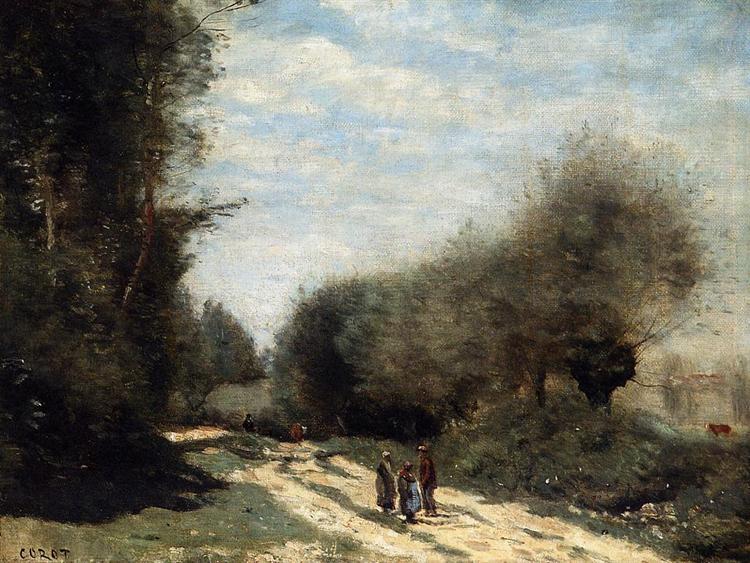 Groeien in de weg in het veld - 1872
