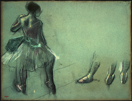 Vue du danseur par derrière et 3 pieds études - 1878