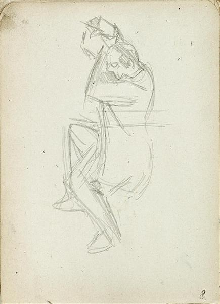 Mand, der danser fra skissebogen 60 - 1931